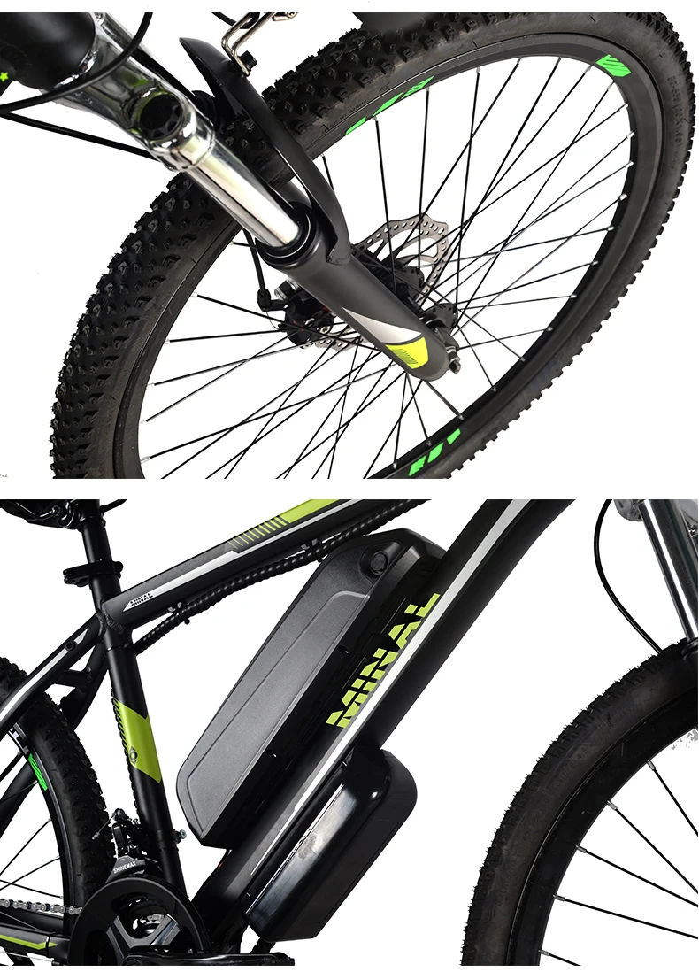 48V 10.5Ah 250W 7 Speed Electric Bicycle Powerful City Fat Tire Bike with Lithium Battery Rear Hub Motor for Adults