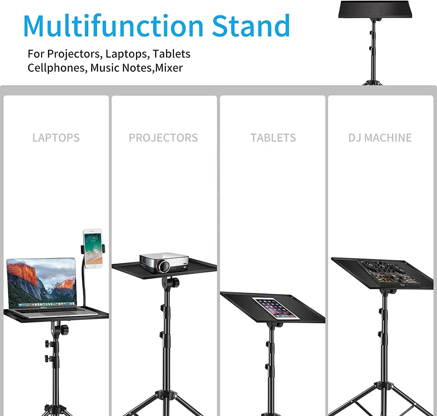 60 кг 1050-1850 мм Универсальный Проектор штатив-Трипод стойка напольная подставка для ноутбука с регулировкой по высоте, кронштейн DVD плеер напольная подставка держатель