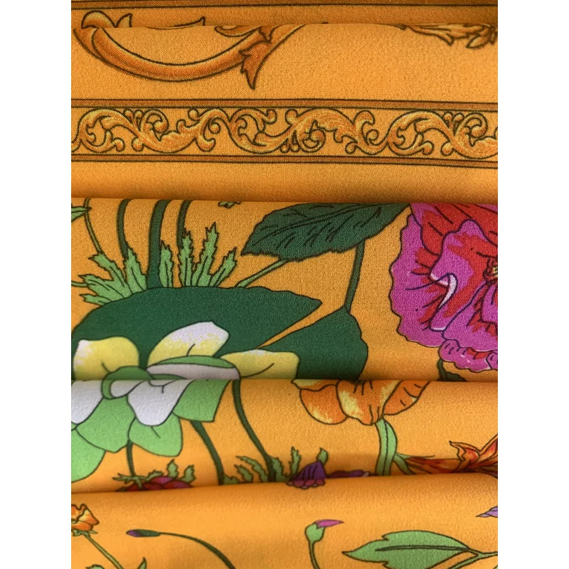 wholesale Fabrics 75d untwisted four-sided stretch chiffon flat screen printing  fabric by the yard for dresses