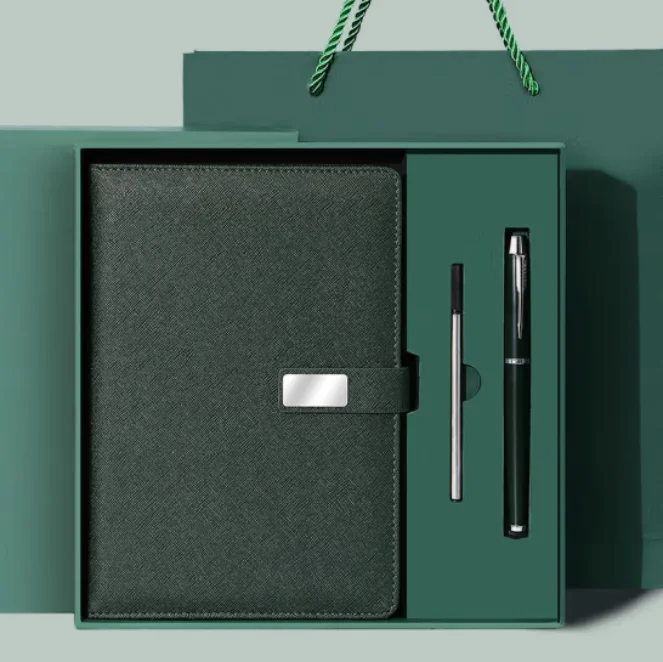 Custom Diary Notebook Gift Set Luxury Pu Leather Hardcover Business Notebook Promotion Gift