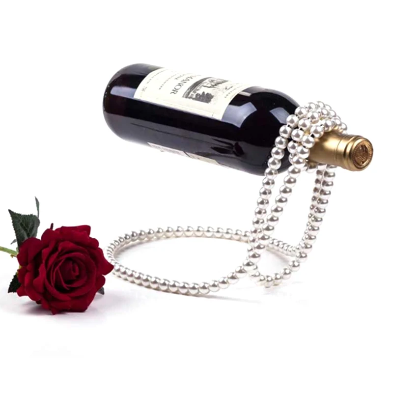 Hot Sale Luxury 19*3.3*18.01 Cm Metal Wine Holder Desktop Decorative Wine Rack