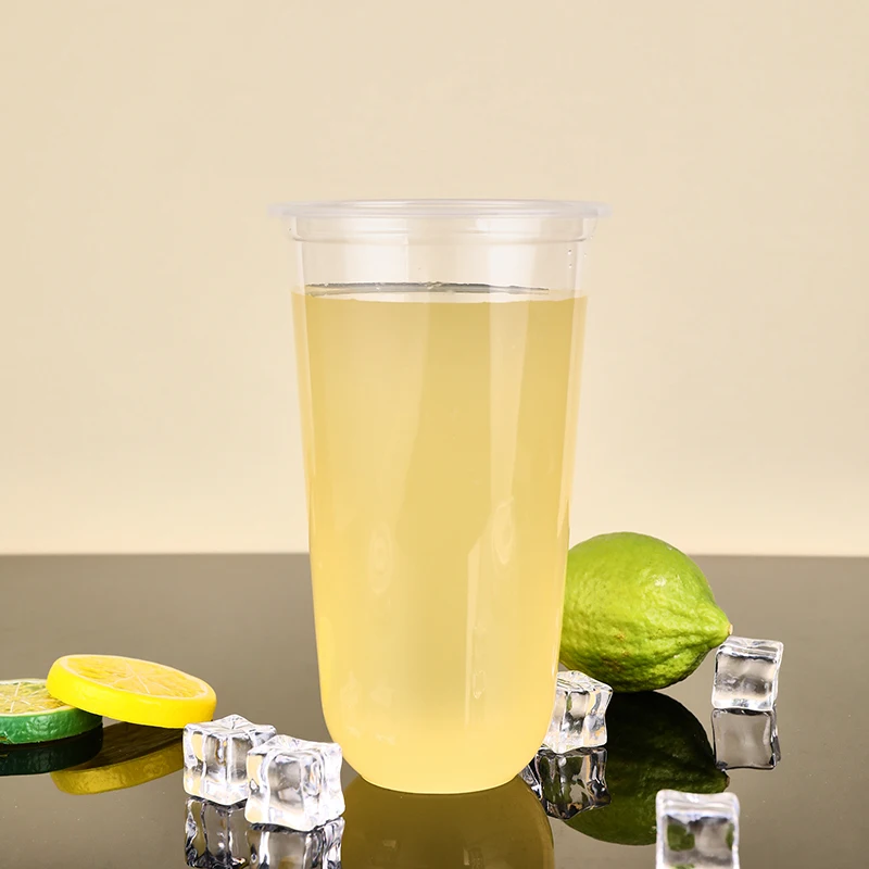 Plastic Water Cup Coffee Lids Ice Cream 32Oz Lid 24Oz Cold Tumbler 32 Oz Hard Custom Straw Drink Disposable Dessert Cups