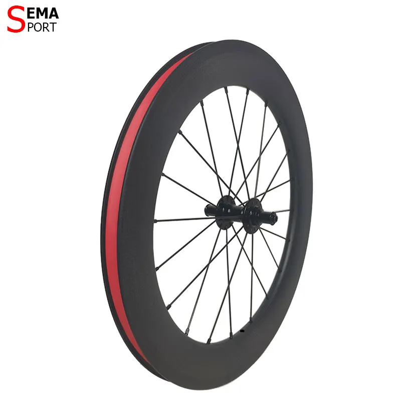 
20inch 406 birdy bike carbon wheel 50mm depth v brake bicycle parts light weight rim 