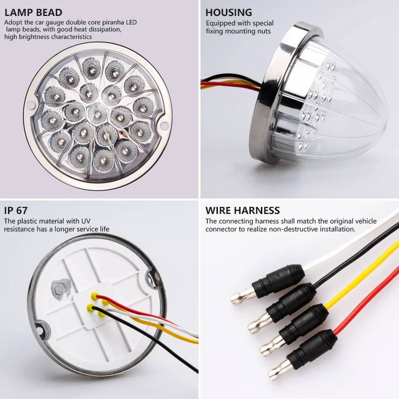 Truck roof led light bullet DOT led watermelon truck light dual color led truck and trailer lights