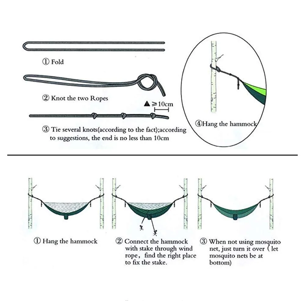 Premium Ultralight Diamond Bi-color Nylon Parachute Double Hammock USA Colorful OEM Logo Acceptable 300x200cm or Customer Size