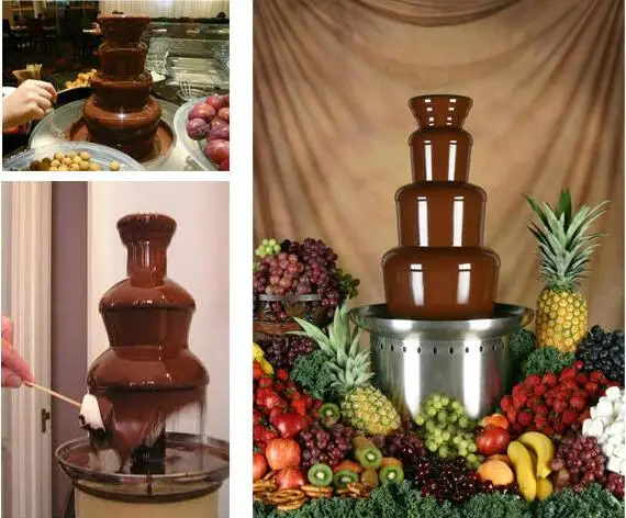 Commercial Electric Chocolate Fondue Fountain Machine for Parties Chocolate Melting Fountain Machine