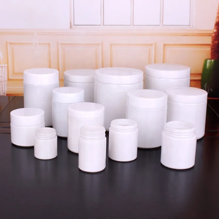 
1oz 3oz 6 oz 12oz matte black glass storage cylinder jars glass jar with plastic screw lid 