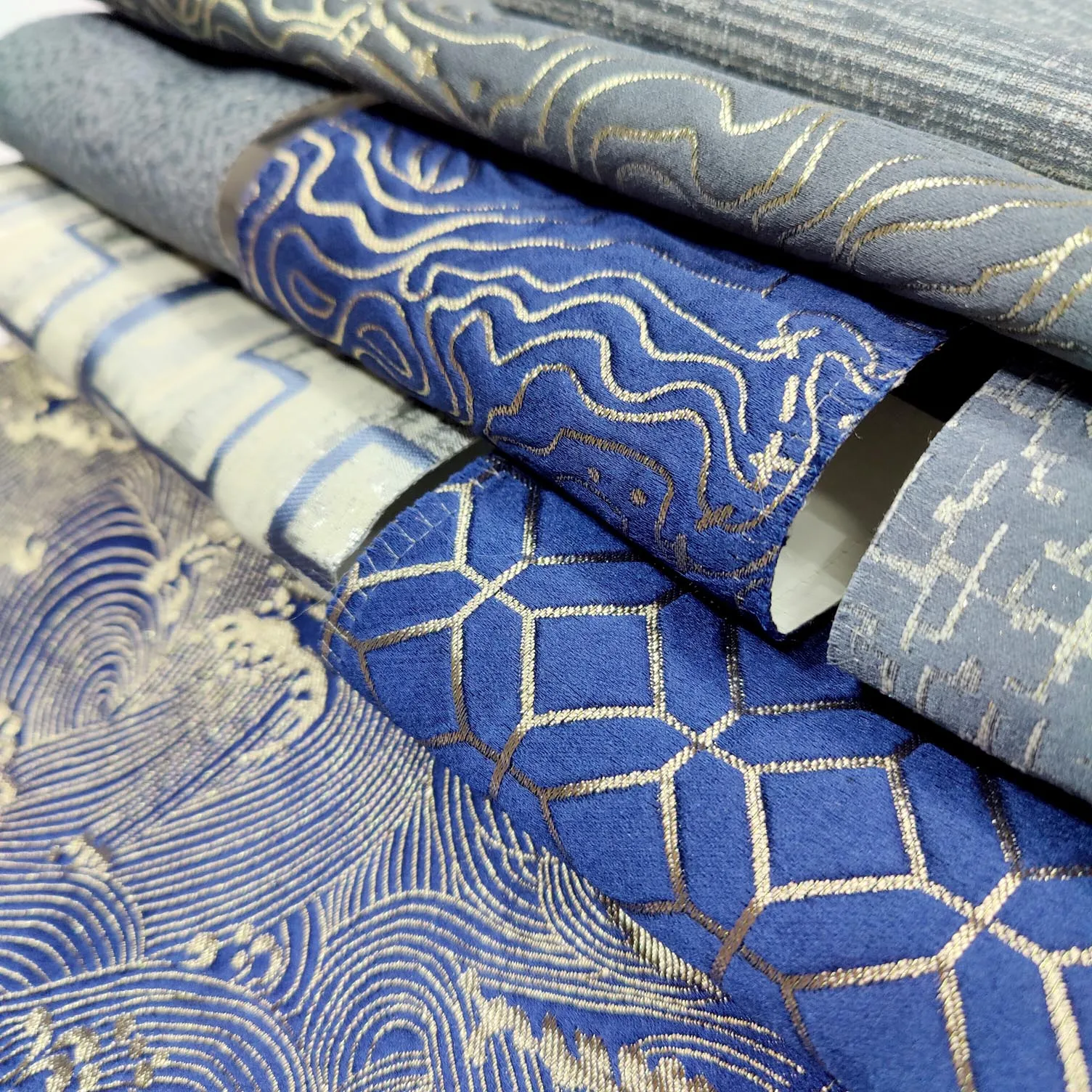 Bomar 100% Polyester Jacquard Home Decor Fabric Exquisite Floral Yarn-Dyed Luxury Curtains 280cm Stain Resistant