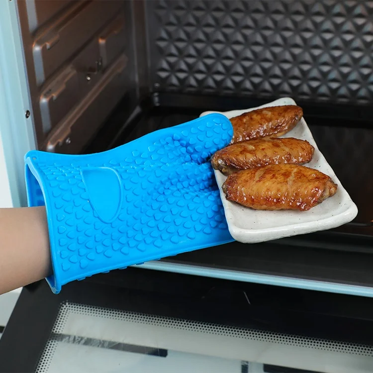 Новые силиконовые кухонные перчатки для духовки, термостойкие толстые варежки для приготовления пищи, барбекю, гриля, гаджеты, аксессуары, силиконовые перчатки