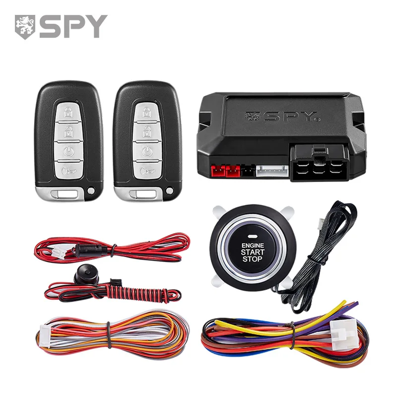 SPY passive keyless with led car alarm phone control led car alarm Vehicles Theft Keyless Car Key