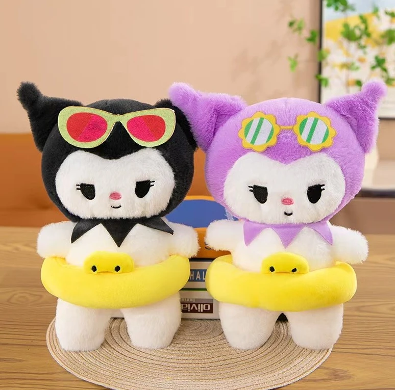 Hot selling 23cm 8inch kuromi and my melody plush toys Festivals gifts anime cartoon  plush claw machine toys