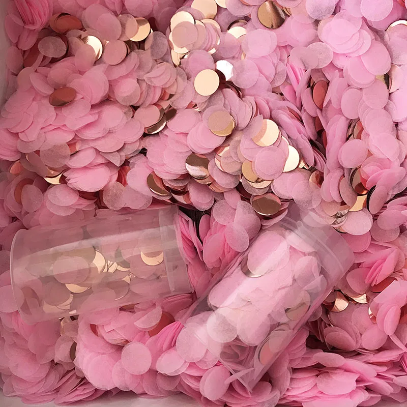 
Birthday decorations Confetti pop Rose Gold and Pink 