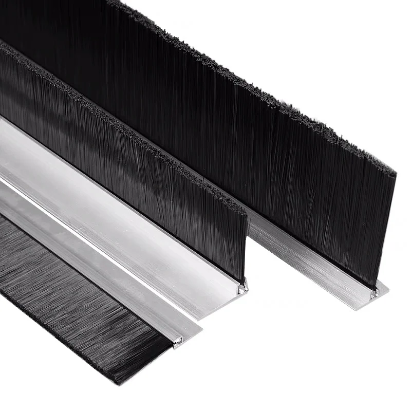 Custom Sizes Multifunctional H F T Aluminum Alloy Strip Brush for Door Window Sealing
