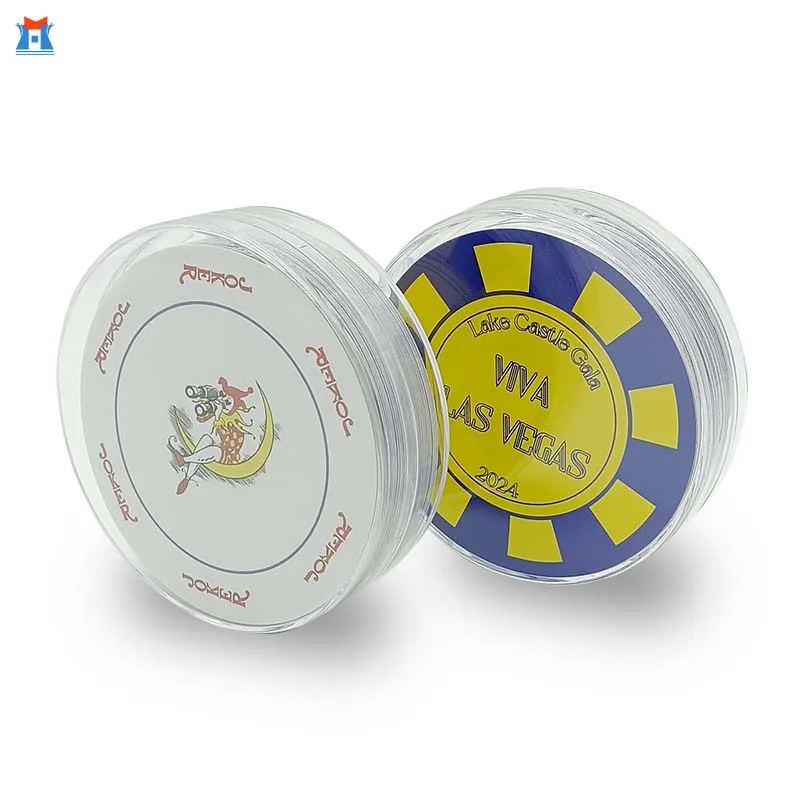 Hot Sale Poker Card Game Printing Custom Personalized Design And LOGO High Quality Round Playing Cards With Plastic Box