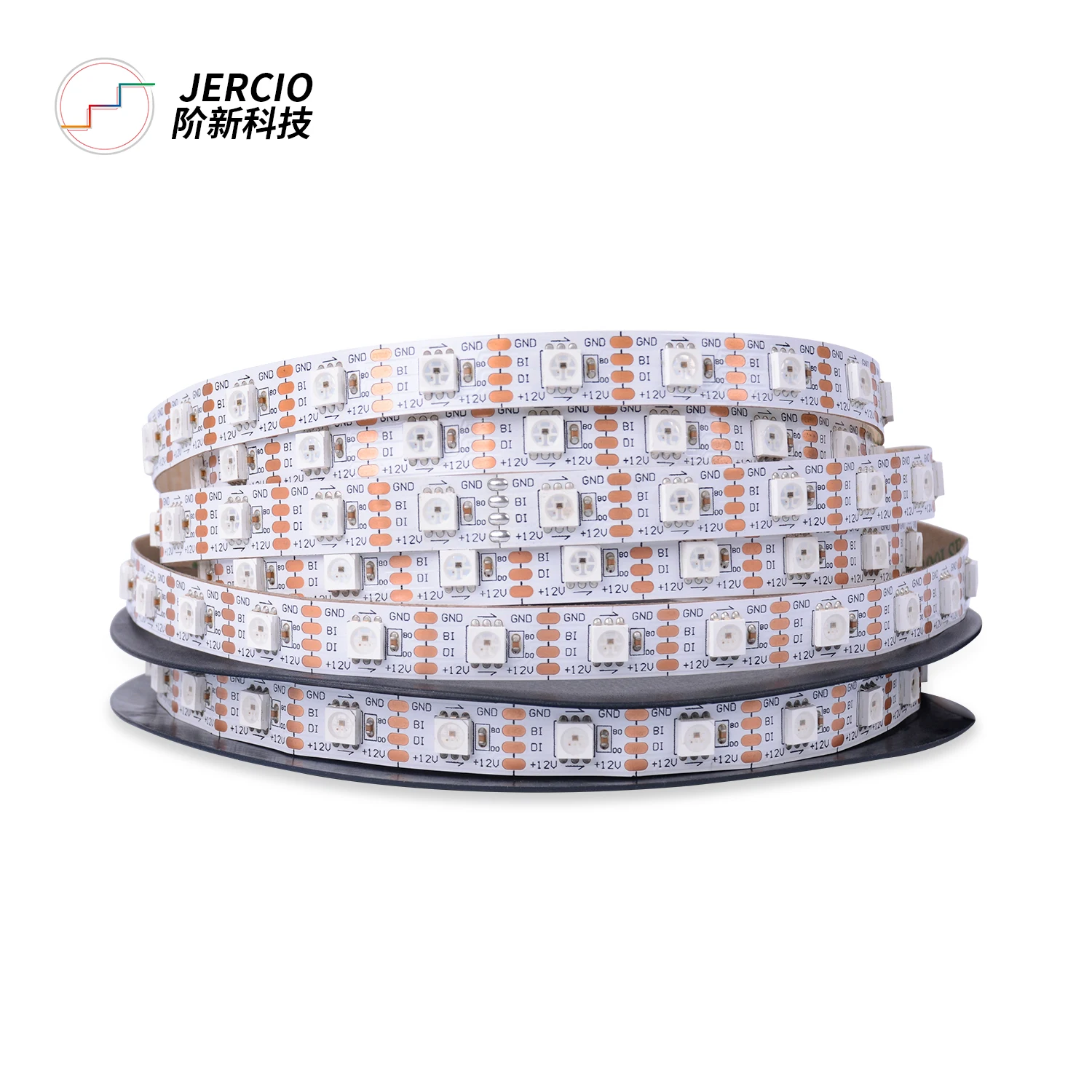 Интегрированная гибкая светодиодная лента JERCIO SK6815 / WS2815 GS8208 IC 12 В постоянного тока Адресуемая 30 | 60