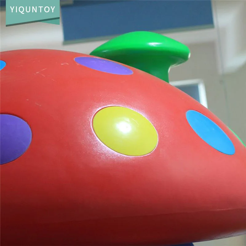 New interesting set plastic material high quality kids equipment stainless pipe mushroom house slide playground