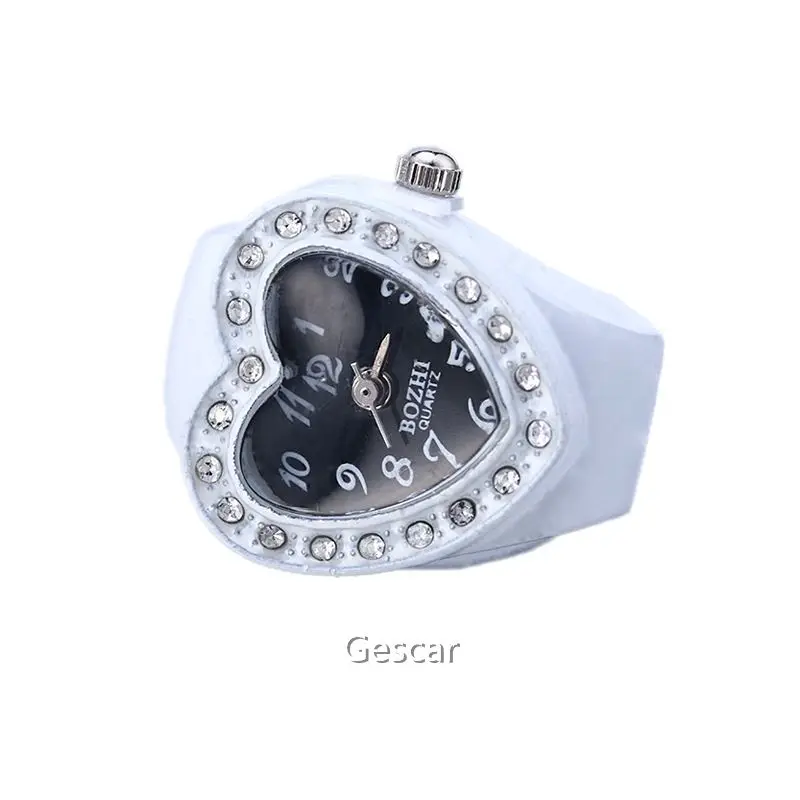 
Hot Sales Fashion Ladies Jewelry Ring Watch Diamond Gift Ring Watch Heart Shaped Watch Ring For Gift 