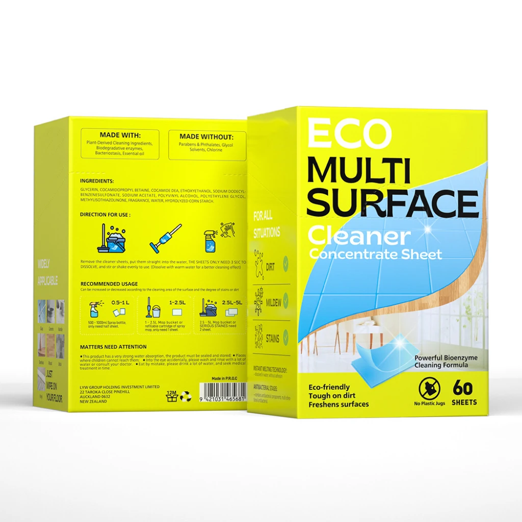 Private Label Disposable Fast Dissolve Strong Clean Super Concentrated Plant Extract Laundry Detergent Sheets Paper