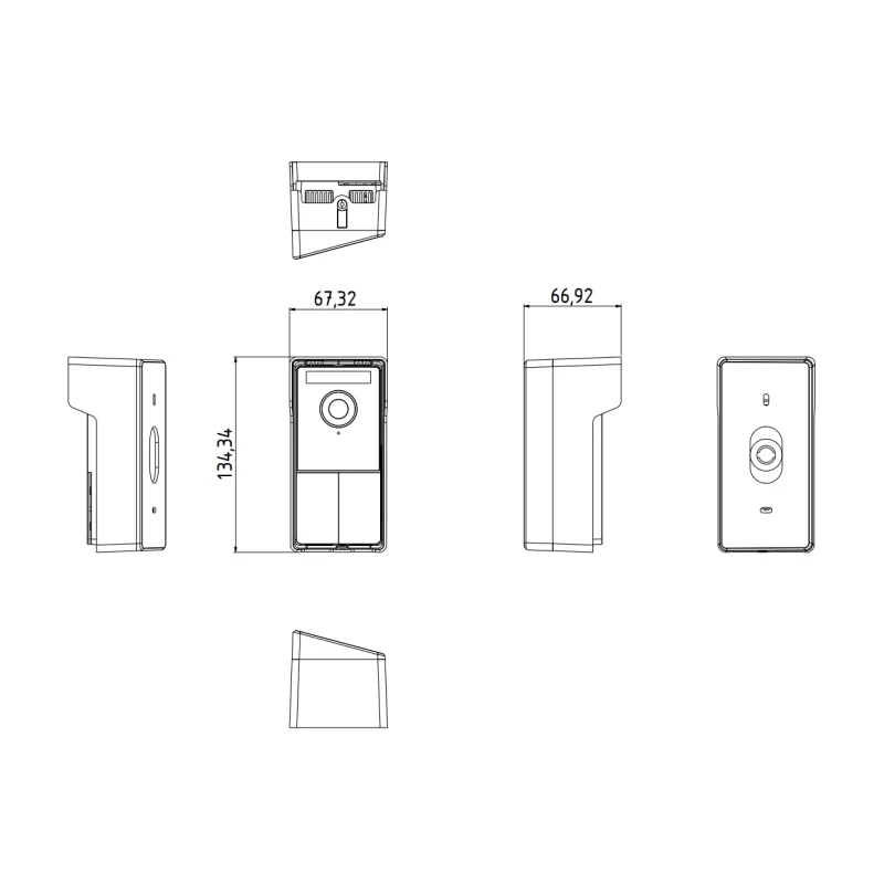 Remote Monitor Tuya App Ring Video Doorbell Night Vision Doorbell Plastic POE Smart Video Doorbell Camera