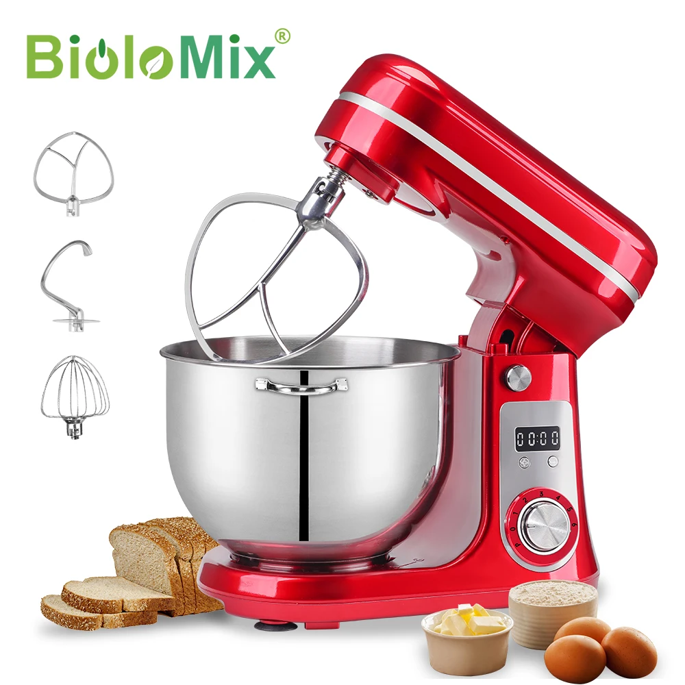 Heavy Duty Brushless DC Motor Kitchen Electric 6L Dough Cake Cooking Planetary Best Price Blender Mixing Machine Mixer 1200W