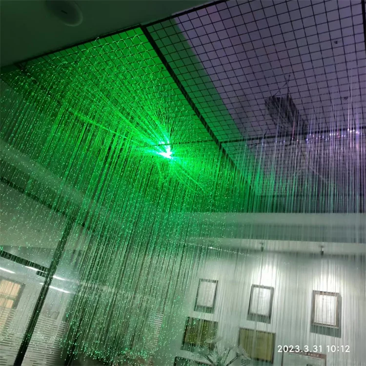 800*3meters Fashion wedding hall decoration Led ceiling light fixture illumination system fibre optic hanging light ceiling kit