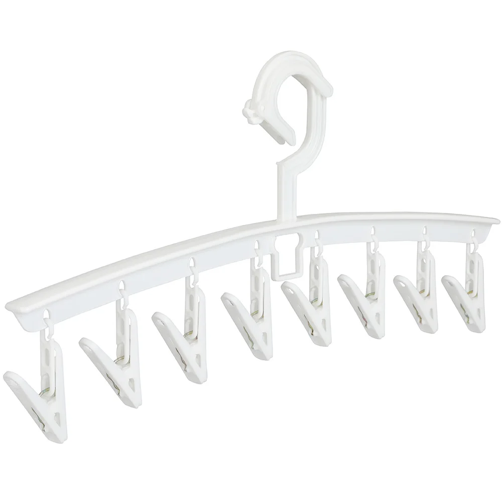 LINDON Multipurpose White Plastic Clips Hanger for Socks