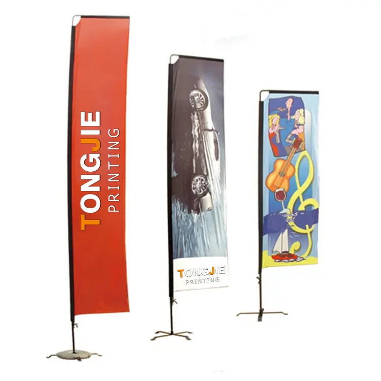 Sublimation Custom Logo Polyester Double Side Advertising Teardrop Feather Beach Flag Banner For Outdoor