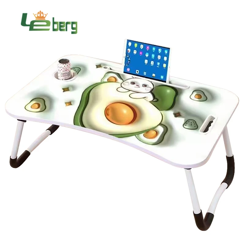 Printing Wood Laptop Desk Portable Laptop Table Multi-function Picnic Table Mini Desk Folding Study Table Hot Sale Customized