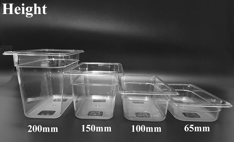 Polycarbonate  GN Pan Food Container Disposable Tableware for Hotel Restaurant Buffet Food Pan Ice Cream Container
