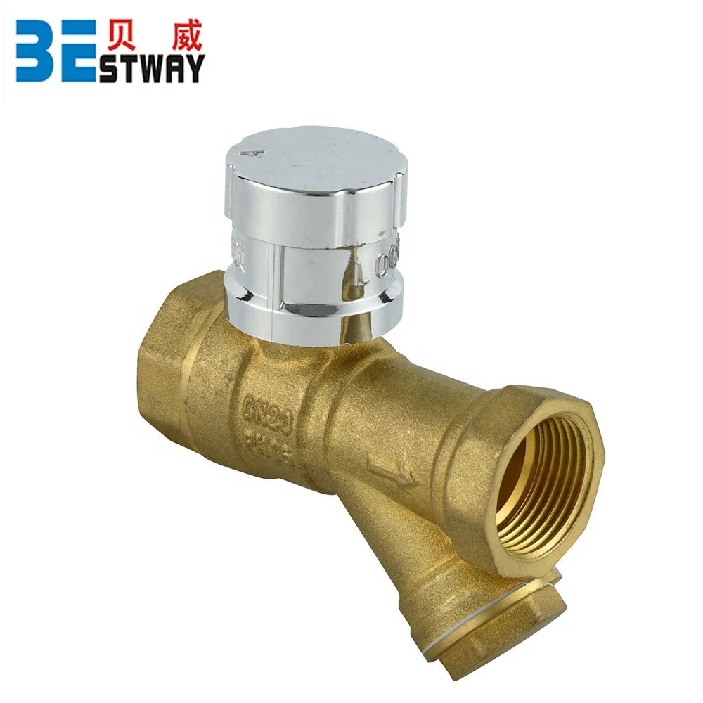 BWVA brass lockable ball valve with magnetic lock