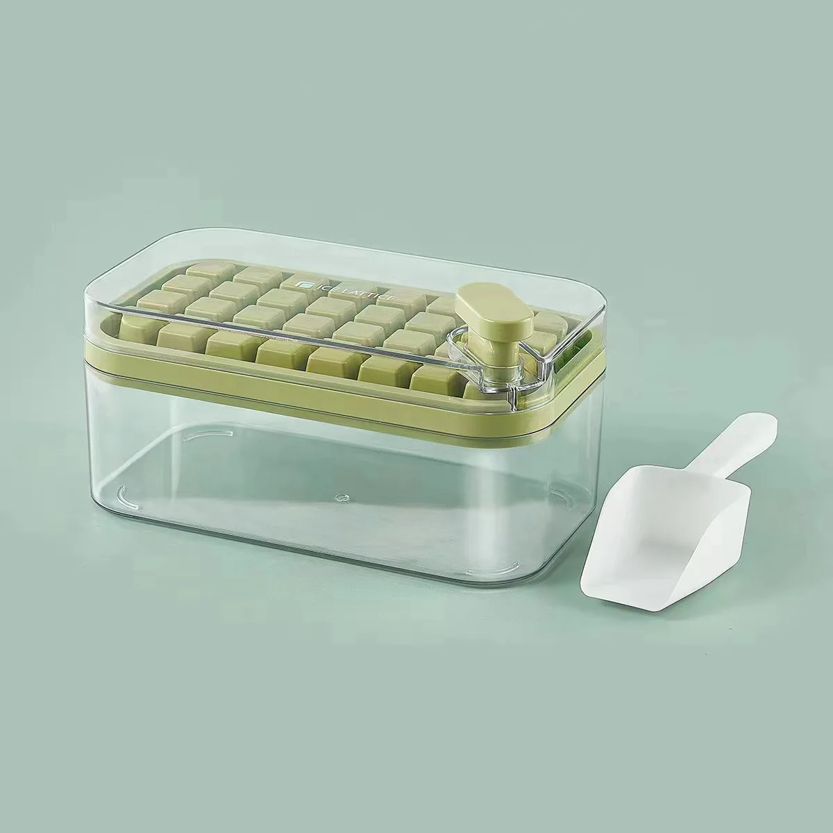 Plastic Ice Cream Mold Reusable Fun Shape Cover Ice Cube Tray  Large-capacity Pressing Wholesale  Creative Ice Maker Mold Set