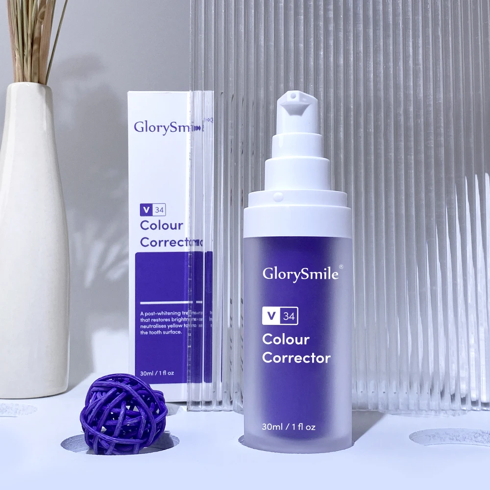 Bulk Wholesale Professional Formula V34 Serum Purple Tooth Color Correct Toothpaste 30ml For Yellow Teeth