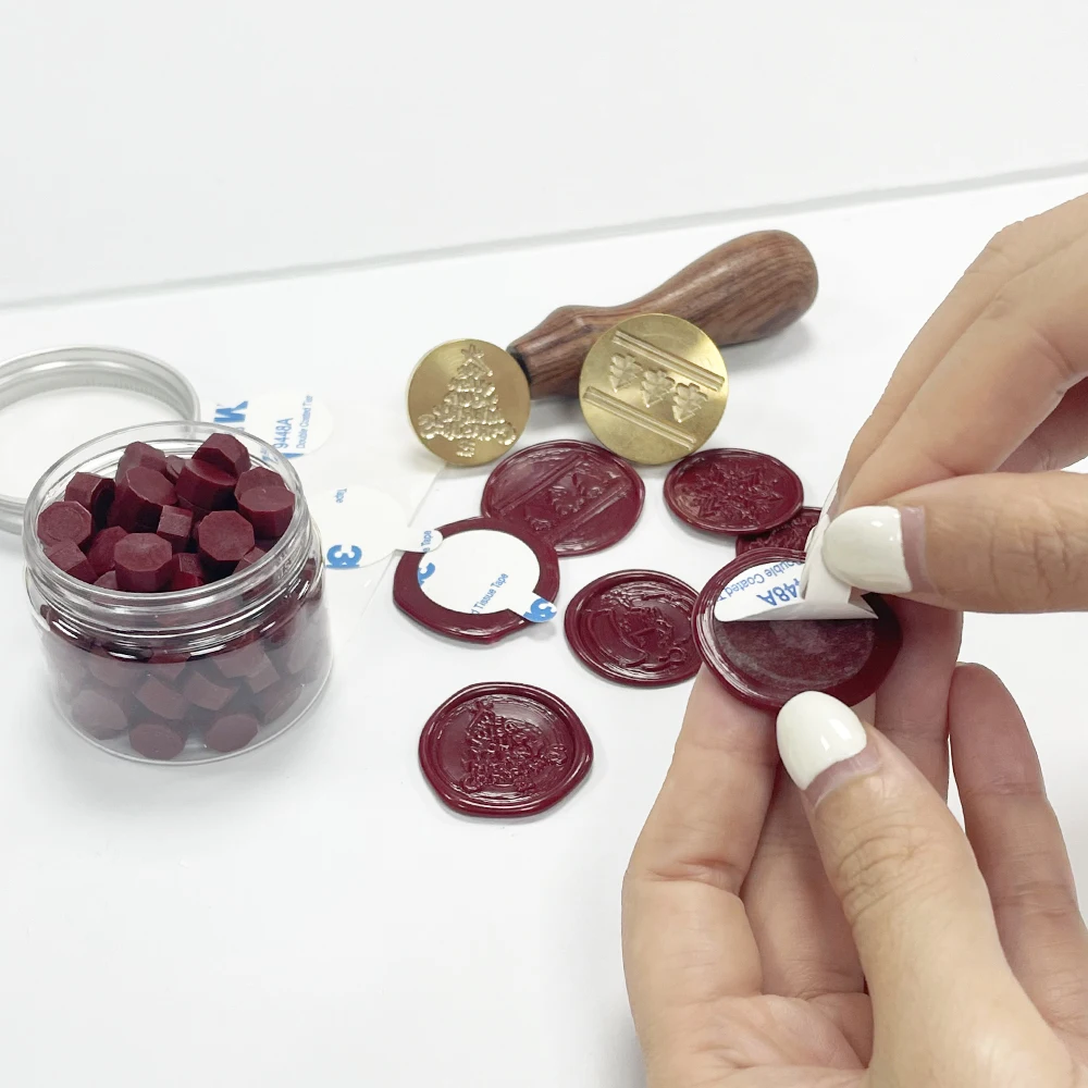Custom Brand LOGO 3M Self Adhesive Monogram Wax Seal Stickers