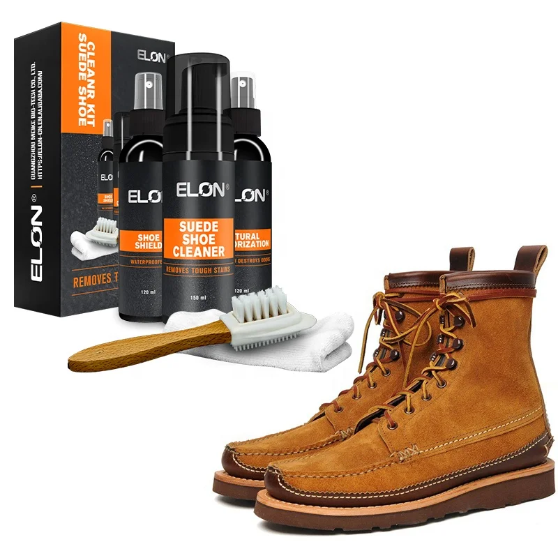 150ML Shoe Foam Cleaning Kit Sneaker Cleaner with Suede Brush and wooden handle waterproof spray and deodorizer spray
