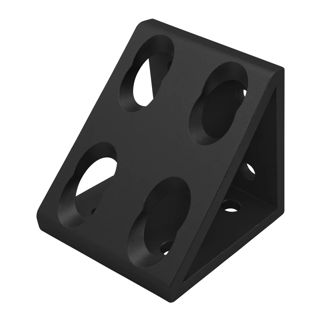 Aluminum CNC 90 degree 8 Hole Inside Gusset Corner Bracket 6005A-T61 triangle Connection Block for 30/40/45 T Slot Profile