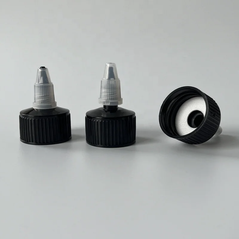 Wholesales 18mm 20mm 24mm 28mm 38mm Plastic Twist Top Caps Long Nozzle Squeeze Bottle Cap