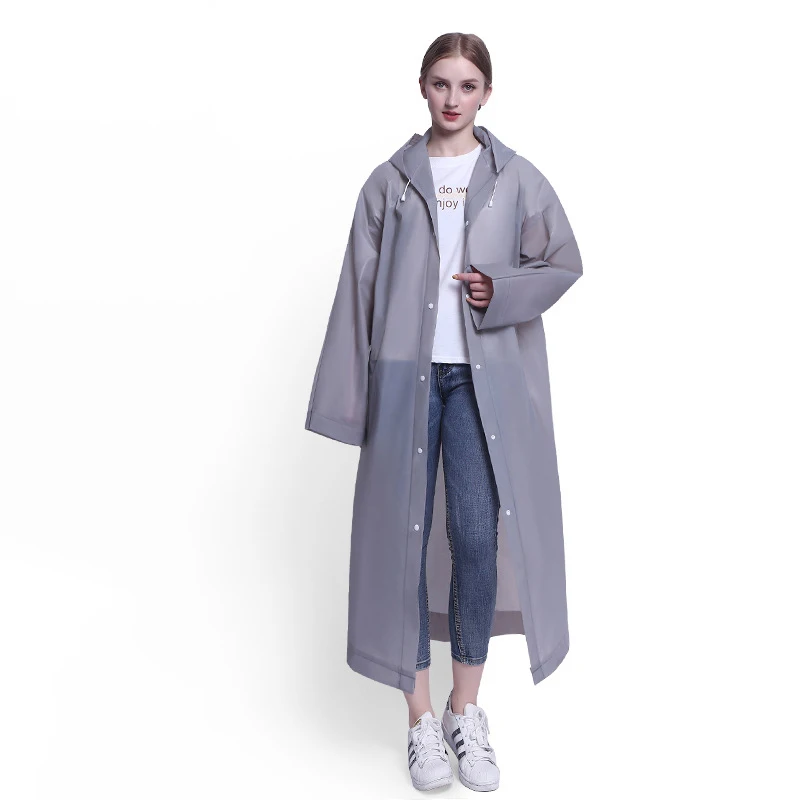 Factory cheap adult reusable EVA fashion outdoor raincoat rain poncho