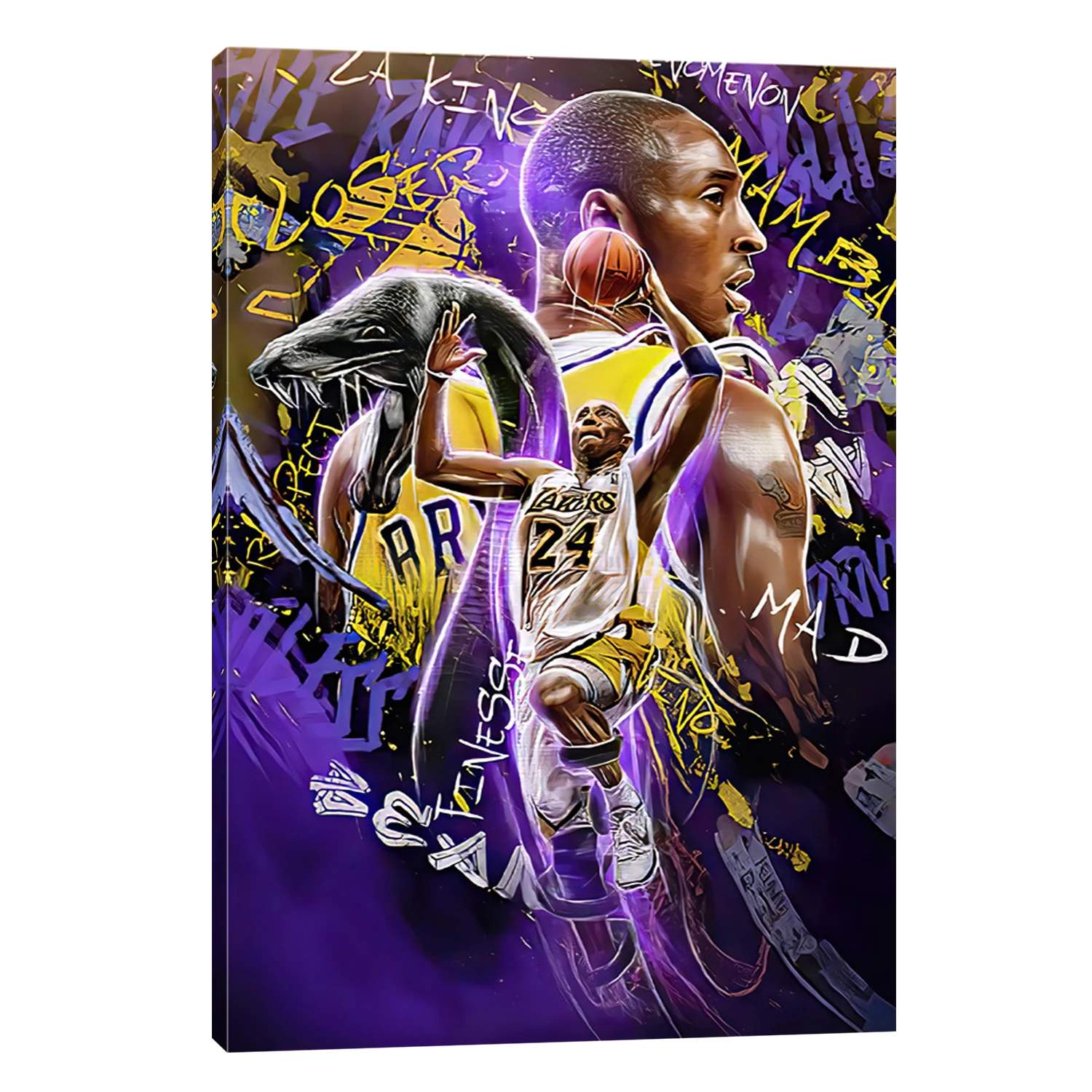 NBA Basketball Superstar Kobe Wall Art Posters Picture Artworks Decor Living Room Home Bedroom Prints Tableau Canvas Paintings