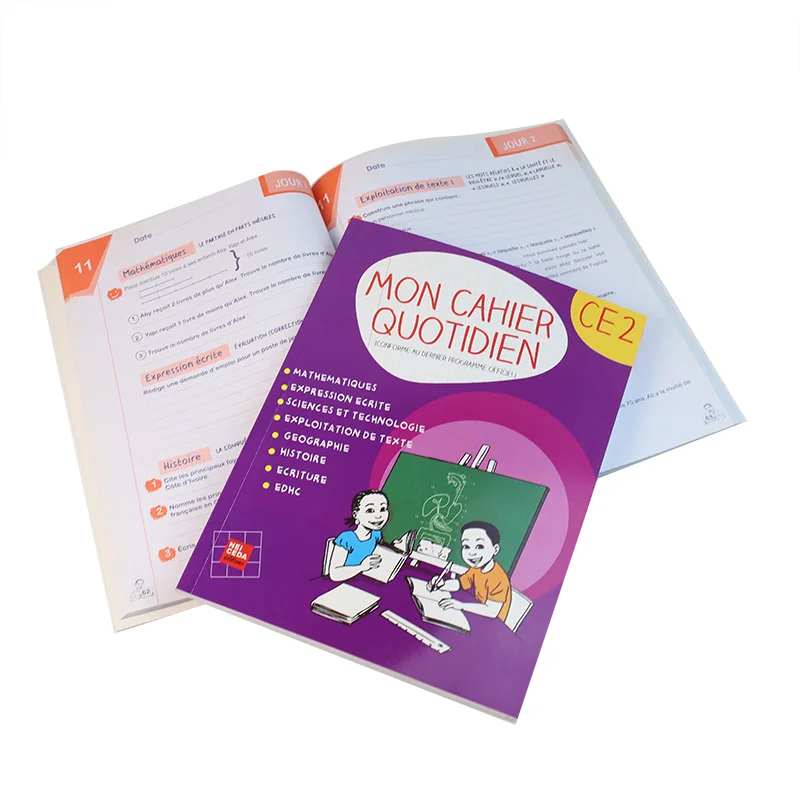 custom African text book French school books English textbook printing for Education