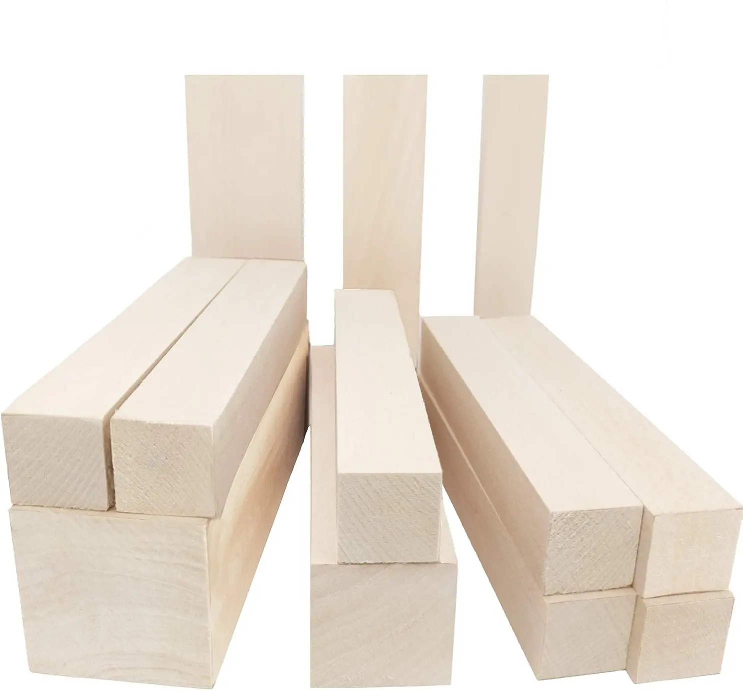 Basswood Carving Wood Balsa Wood DIY Manual Carving Handicraft Kit Fine Polished Surface for Kids Adults Beginner to Expert