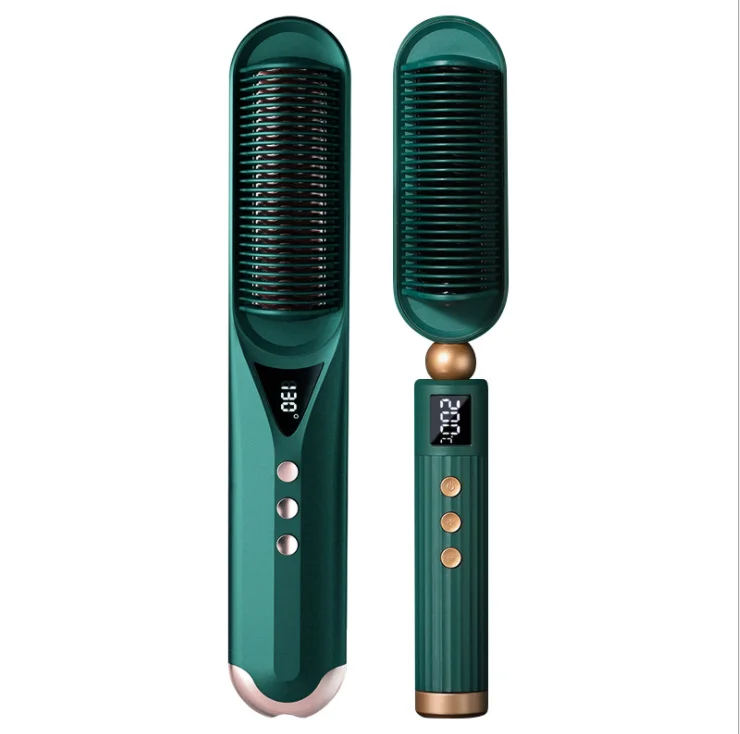 Hair Brush Private Label Flat Iron Hot Air Pick Electric Comb One Step Hair Dryer Fast Hair Straightener Brush Hot Air Brush