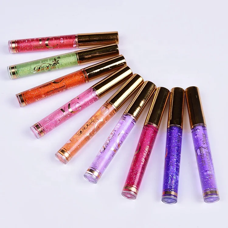 New arrival long lasting matte lip gloss makeup top selling private label colored clear glitter shiny  lip gloss