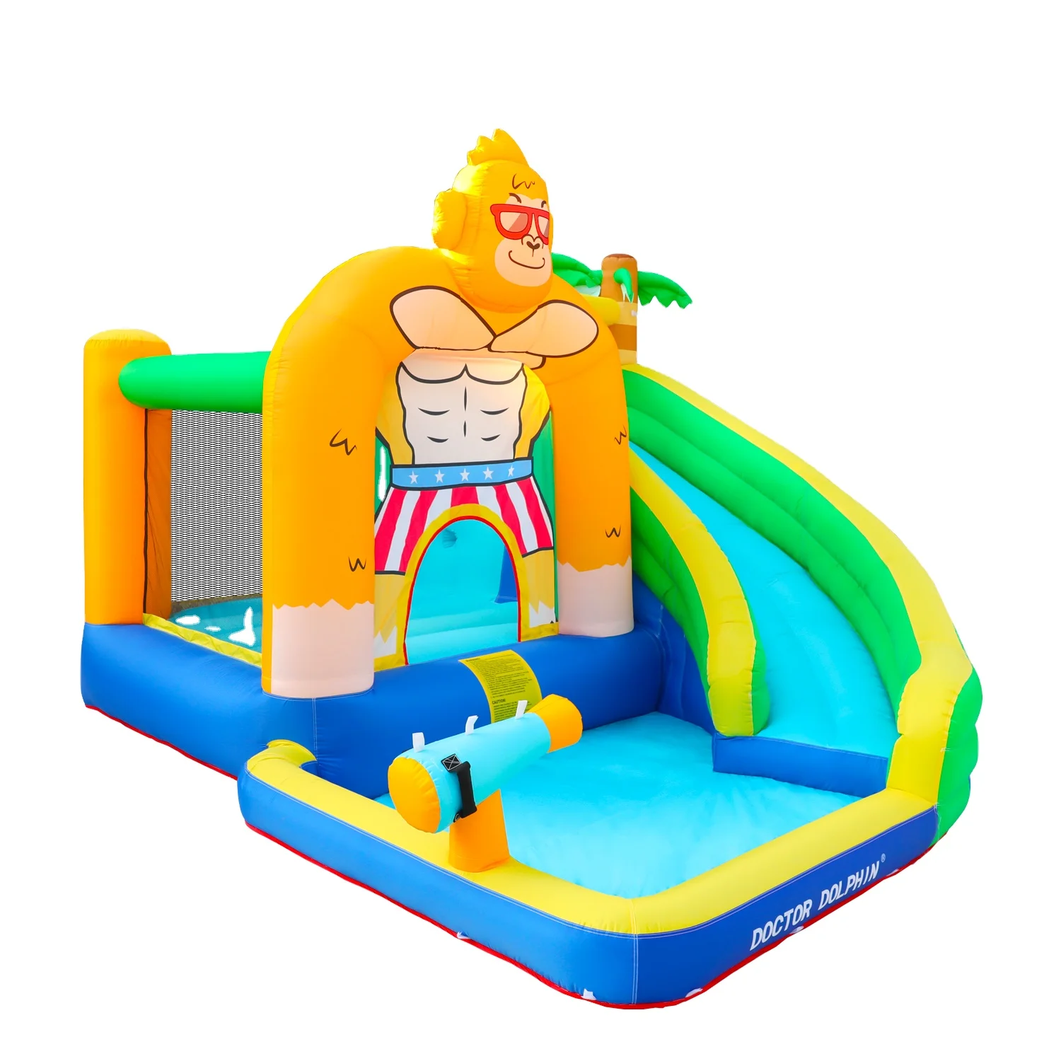 Doctor Dolphin commercial moon bounce house inflatable castle with price water slide for sale