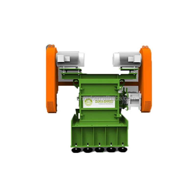 Rubber Metal and Tyre Shredder Machine Prices IBC Garbage Can, Tray & Other Large Volunm Plastic Barrel Plastic Pieces 5T -8.5T