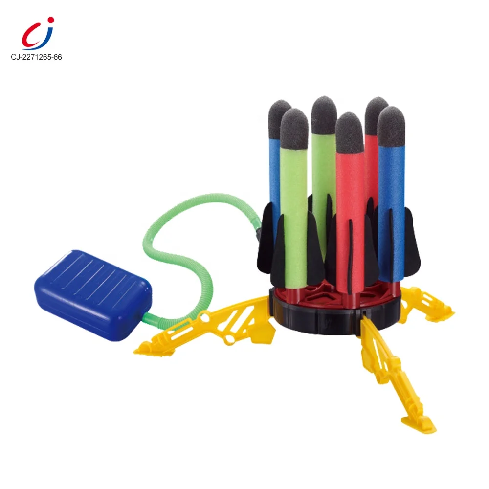 Chengji спортивная игра на открытом воздухе игрушка ультра Пневматический 6 шутер светящийся пенный Eva ножной насос пневматическая пусковая установка ракеты