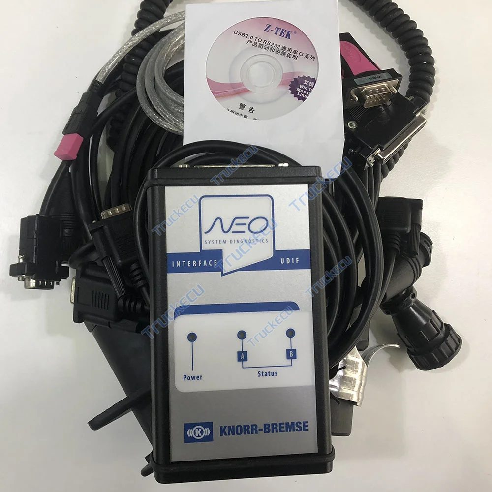 CF53 Laptop Truck Trailer Brake ECU ABS EBS System Diagnostic Tool For Knorr-Bremse UDIF Interface for Wabco WDI diagnostic tool