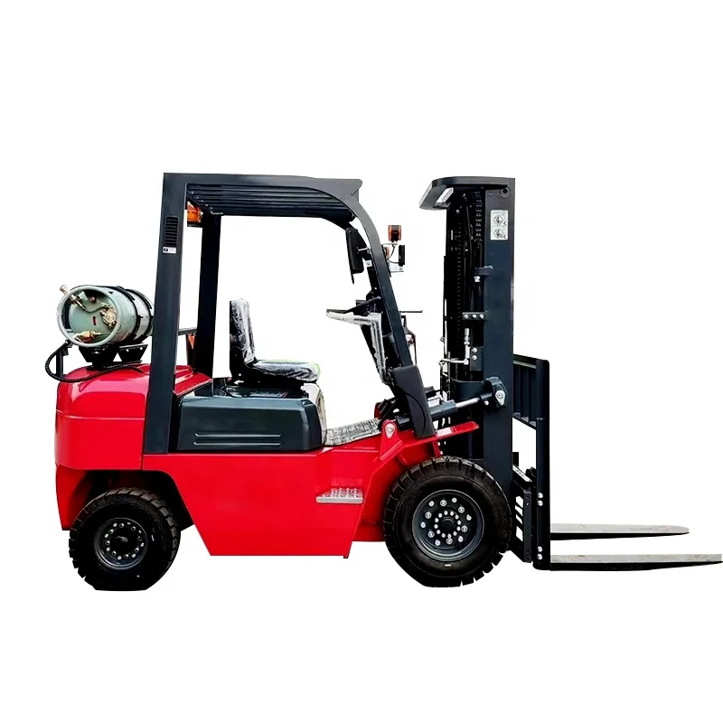 LPG Forklift Forward Moving Four Wheel Drive Balanced Weight Gasoline LPG Dual Fuel Internal Combustion Forklift 3 Ton 5 Ton