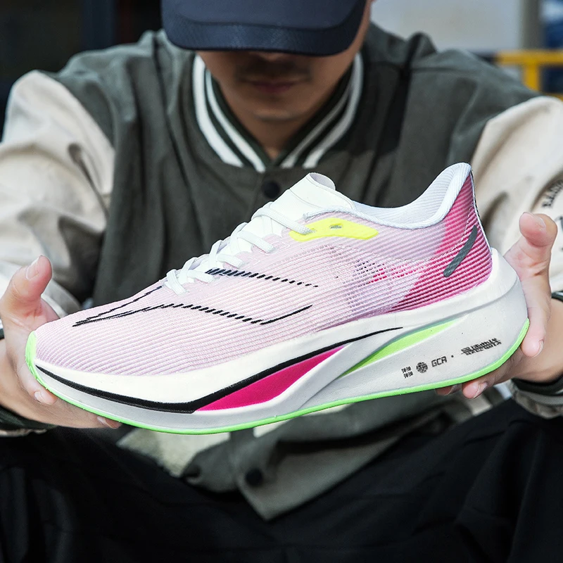 2024 Brand Logo Custom Men Casual Sports Sneakers Mesh Blank Carbon Plate Sole Marathon Jogging Running Walking Shoes for Women