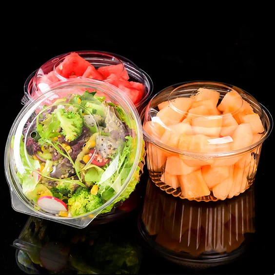 Disposable Plastic Container 8oz Transparent Food Plastic Container Takeaway Food Container With Dome Lid