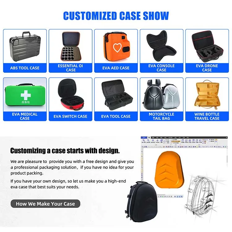 Small MOQ Customized Hard Eva Tool Bag Carrying Travel Case For Tool Equipment Packing